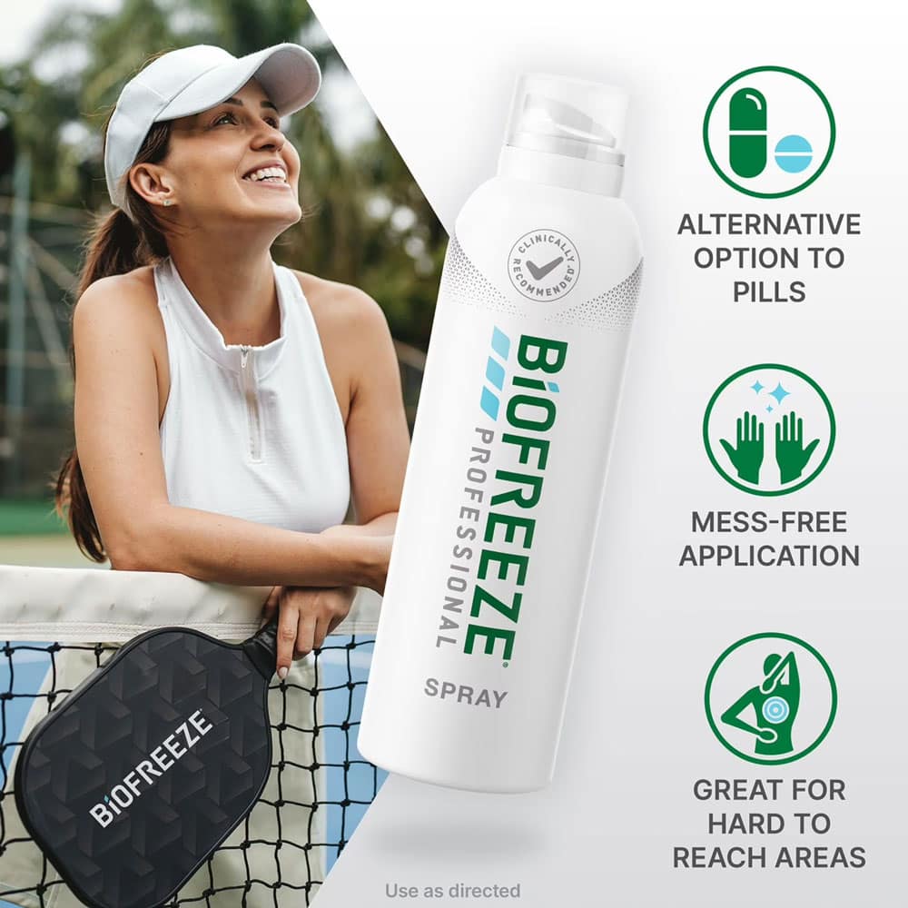 Xịt giảm đau Biofreeze Professional Menthol Pain Relief Spray 118ml x2 chai - Ảnh 7