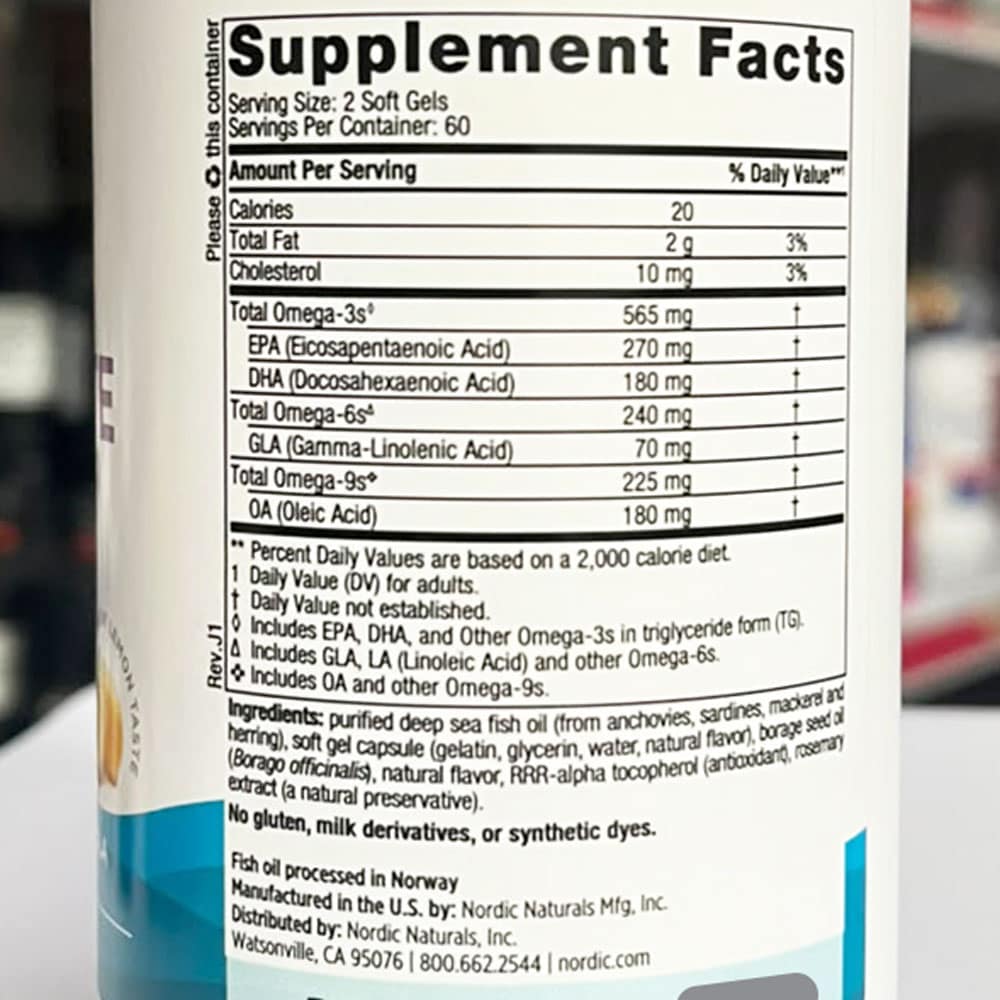 Dầu cá Omega-3 Nordic Naturals Complete Omega 565mg 120 Softgels - Ảnh 5