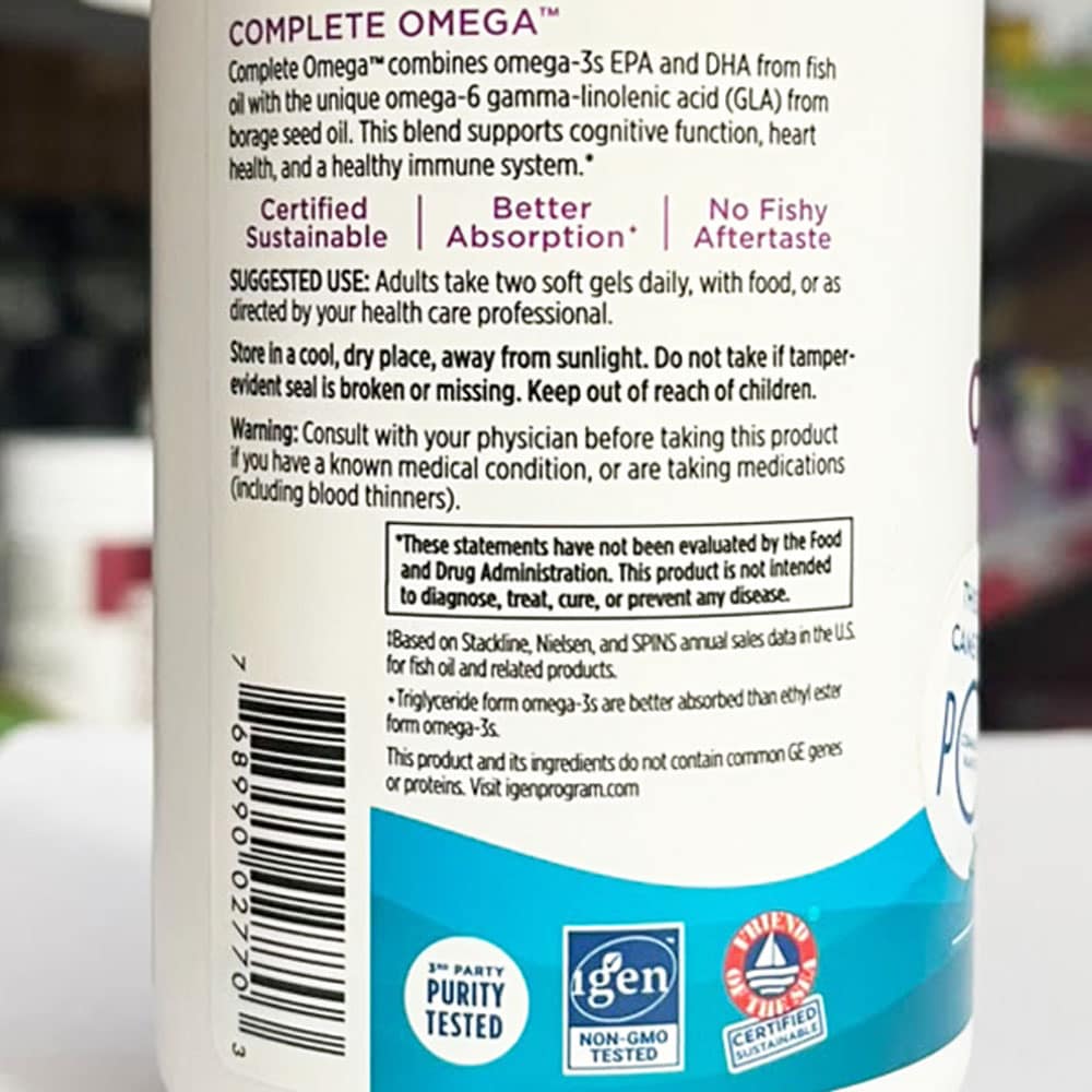 Dầu cá Omega-3 Nordic Naturals Complete Omega 565mg 120 Softgels - Ảnh 6