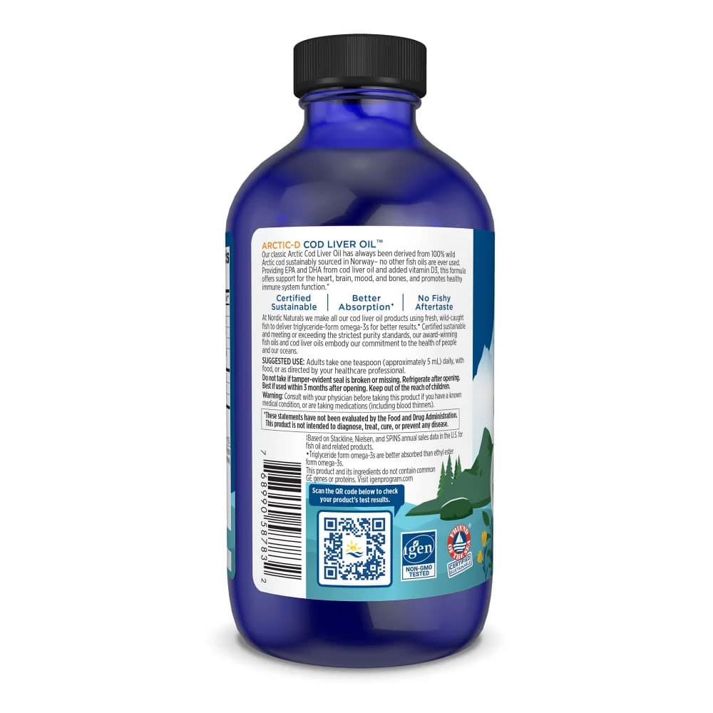 Dầu gan cá tuyết dạng lỏng Omega-3 D3 Nordic Naturals Arctic-D Cod Liver Oil (1060mg) 237ml – Lemon - Ảnh 3