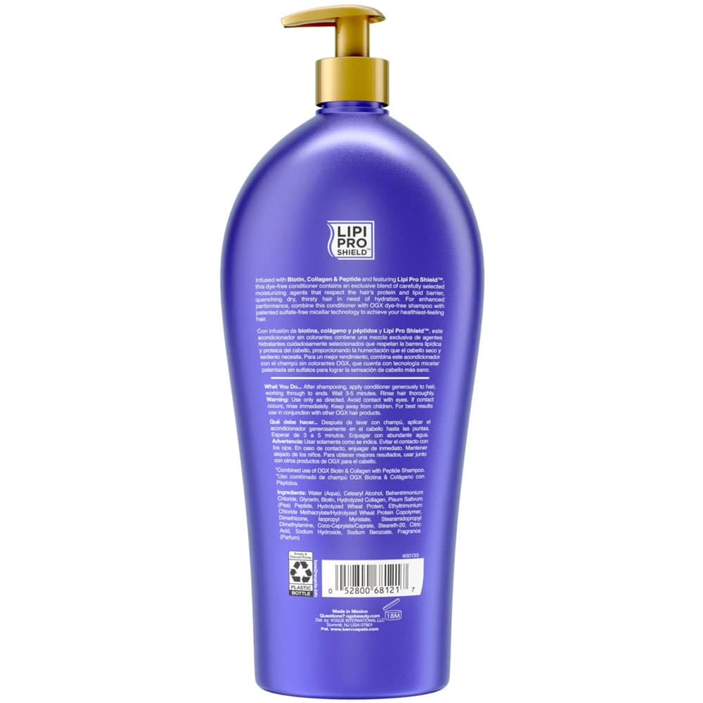 Dầu xả OGX Volume & Strength + Biotin & Collagen with Peptide 1.18L - Ảnh 2