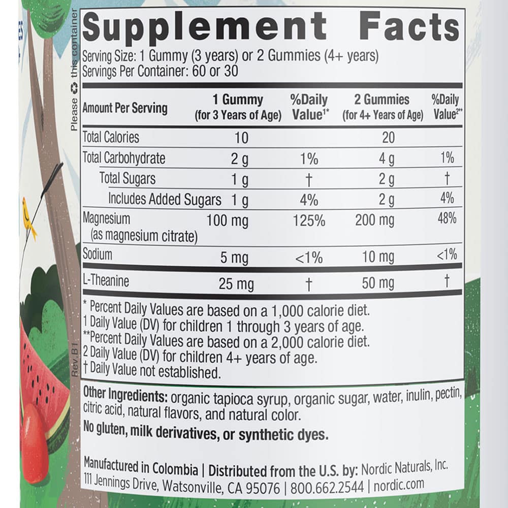 Kẹo dẻo thư giãn cho trẻ Nordic Naturals Kids Calm Gummies vị dâu dưa hấu 60 viên - Ảnh 4