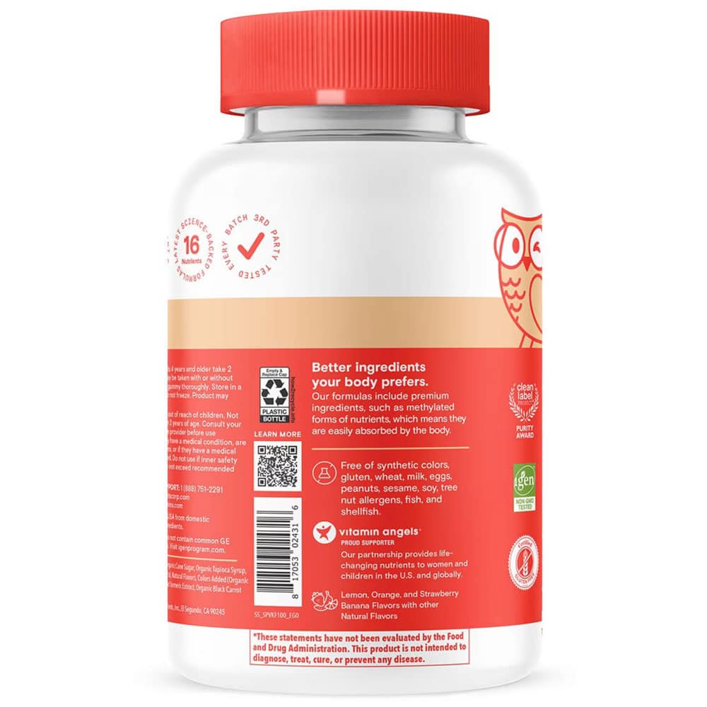 Kẹo bổ đa Vitamin+Omega cho trẻ em Smarty Pants Kids Plus Multi & Omegas 100 Gummies - Ảnh 2