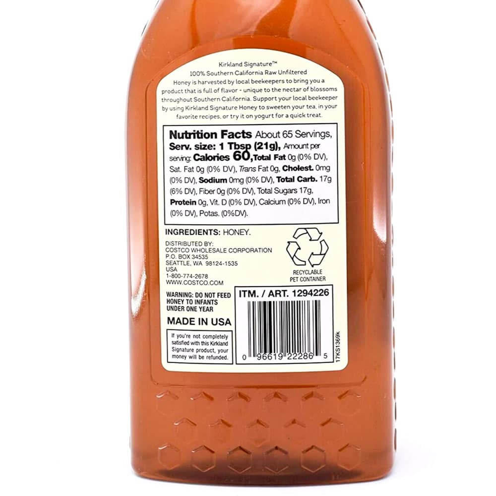Mật ong thô Kirkland SoCal Raw Unfiltered Honey 1.36kg - Ảnh 3