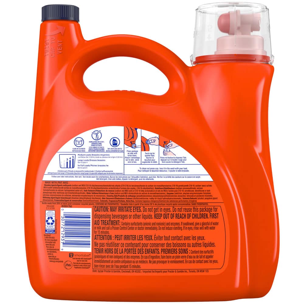 Nước giặt Tide Ultra Concentrated Advanced Power with Oxi 4.08L 78 lần giặt - Ảnh 3