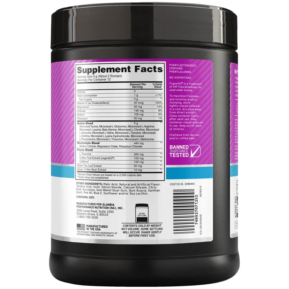 Sữa tăng cơ phục hồi năng lượng Optimum Nutrition Essential Amino Energy Hydration + Focus 648g (Vị Nho) - Ảnh 2