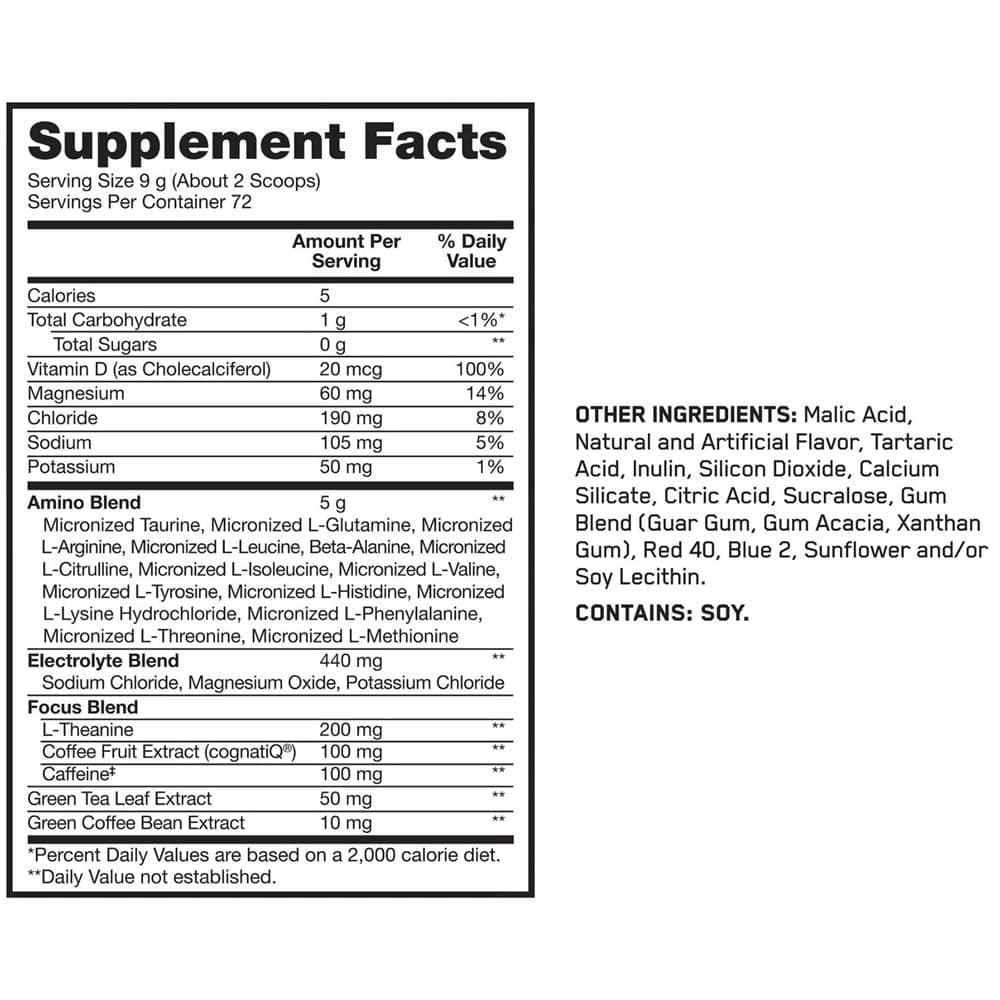 Sữa tăng cơ phục hồi năng lượng Optimum Nutrition Essential Amino Energy Hydration + Focus 648g (Vị Nho) - Ảnh 5