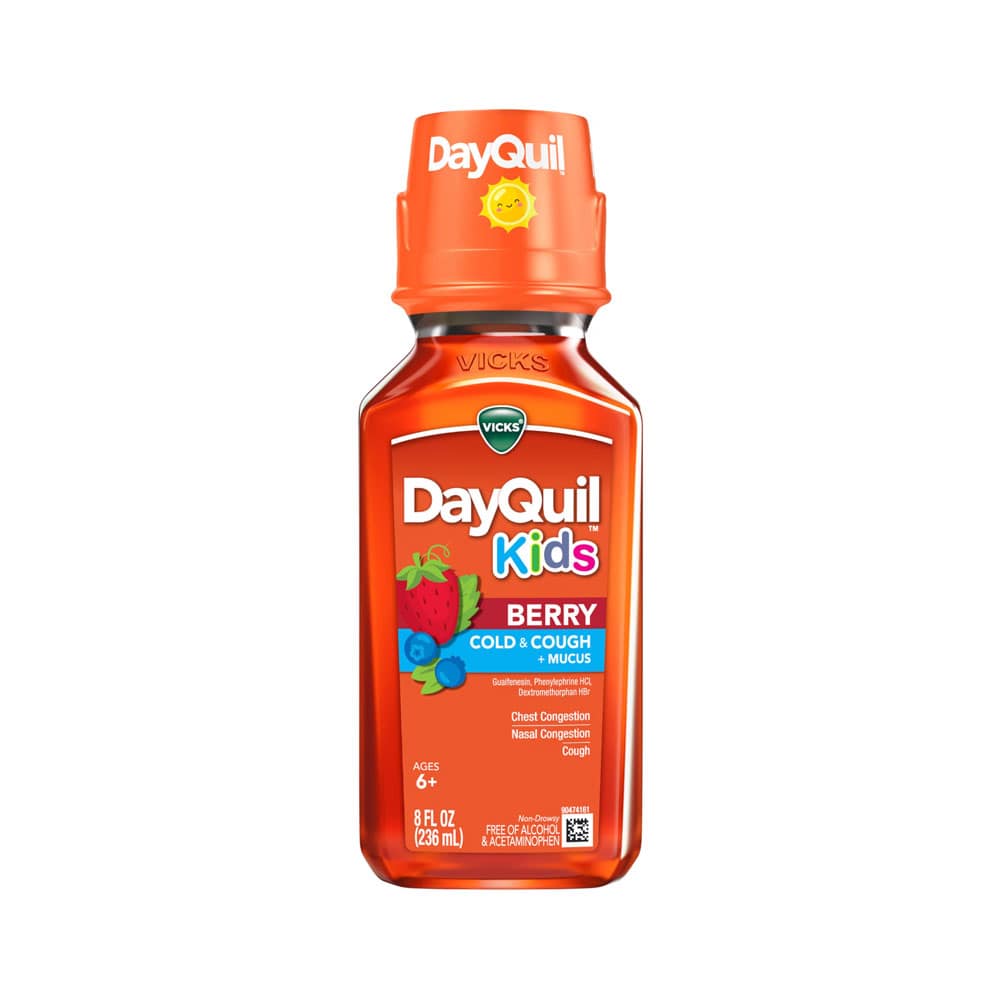 Siro cảm ho trẻ em 6+ Vicks DayQuil Kids Cold Cough Berry 236ml