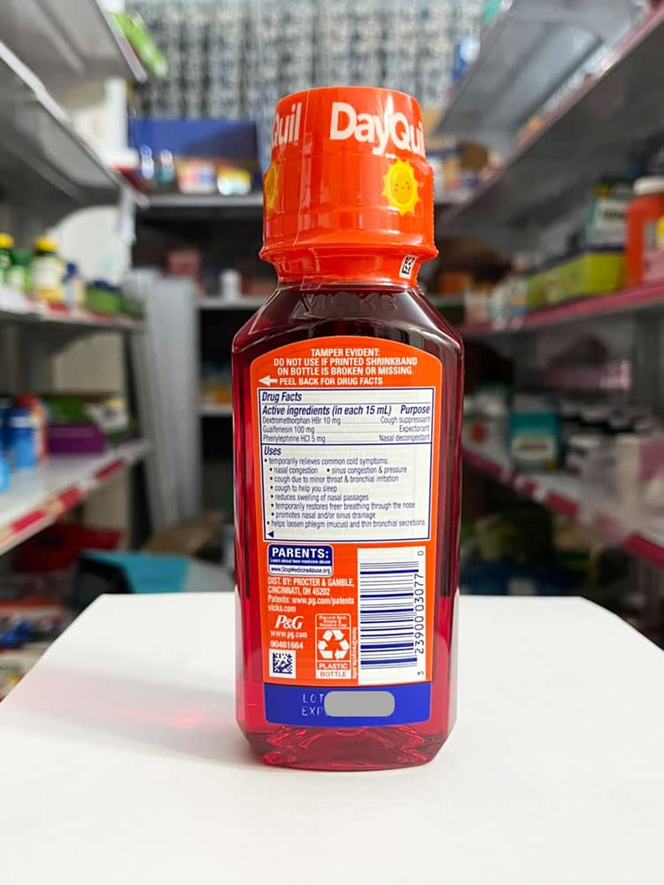 Siro cảm ho trẻ em 6+ Vicks DayQuil Kids Cold Cough Berry 236ml - Ảnh 3