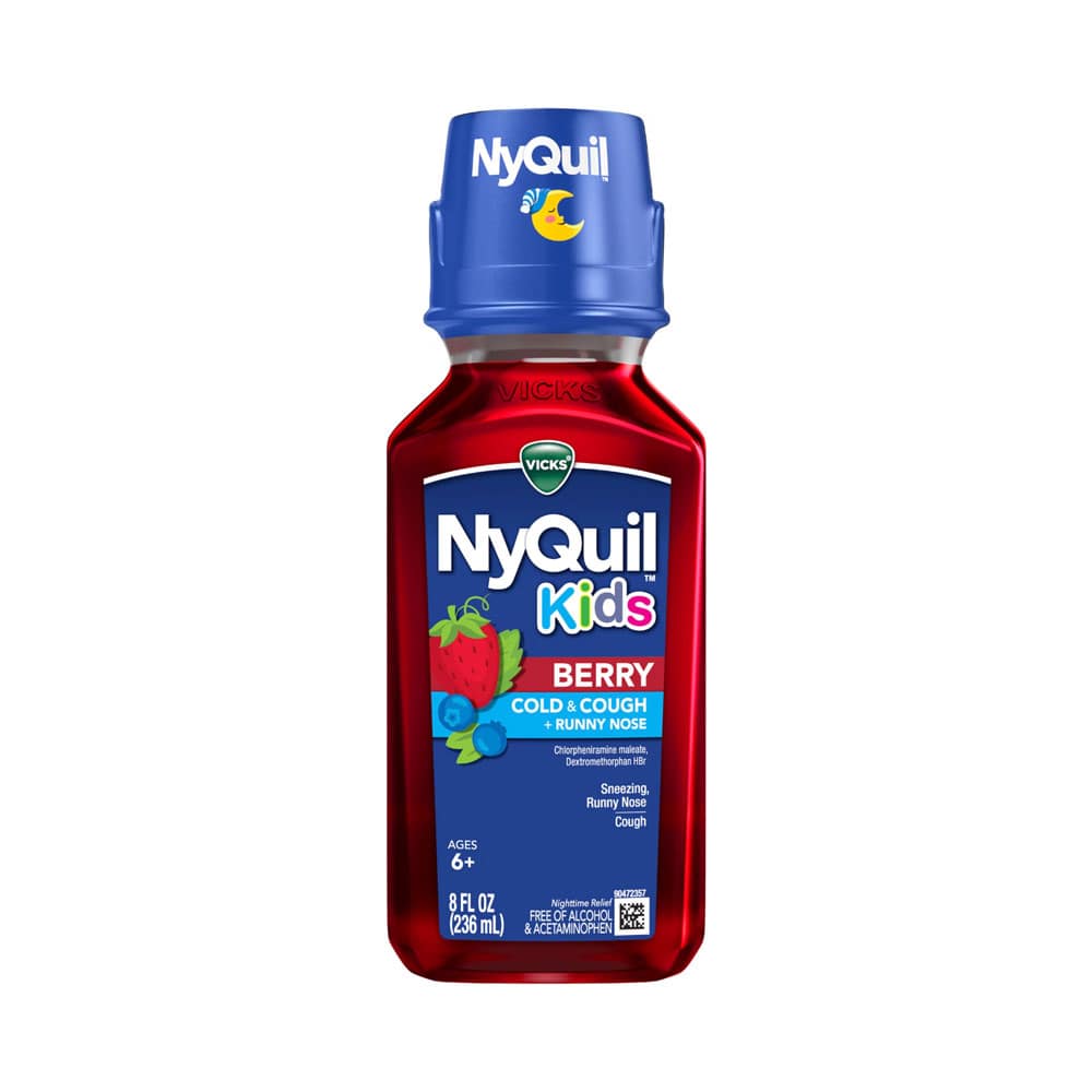 Siro cảm ho trẻ em 6+ Vicks NyQuil Kids Cold Cough Berry 236ml