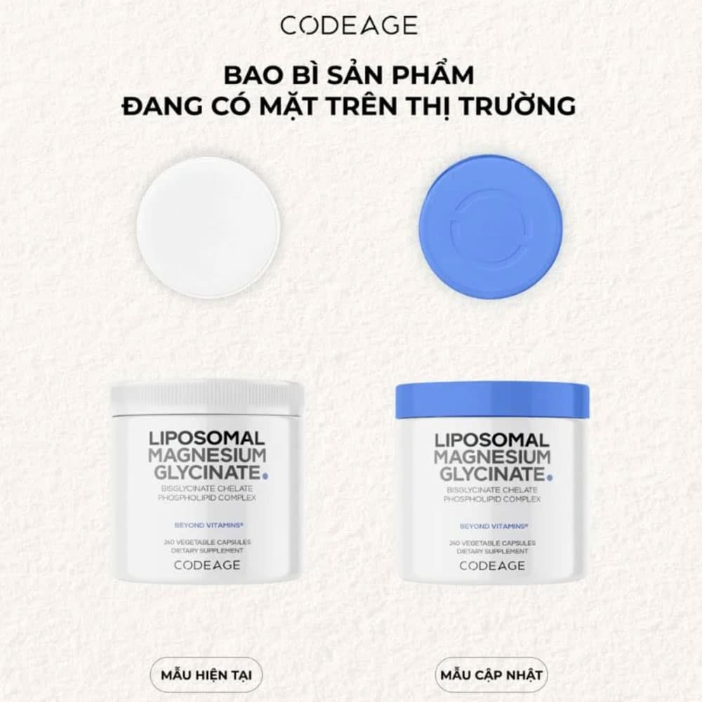 Viên uống bổ sung Magie Codeage Liposomal Magnesium Glycinate 240 Capsules - Ảnh 3