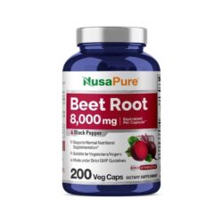 Viên uống chiết xuất củ dền hữu cơ NusaPure Organic Beet Root 400mg (8000mg) 200 Capsules