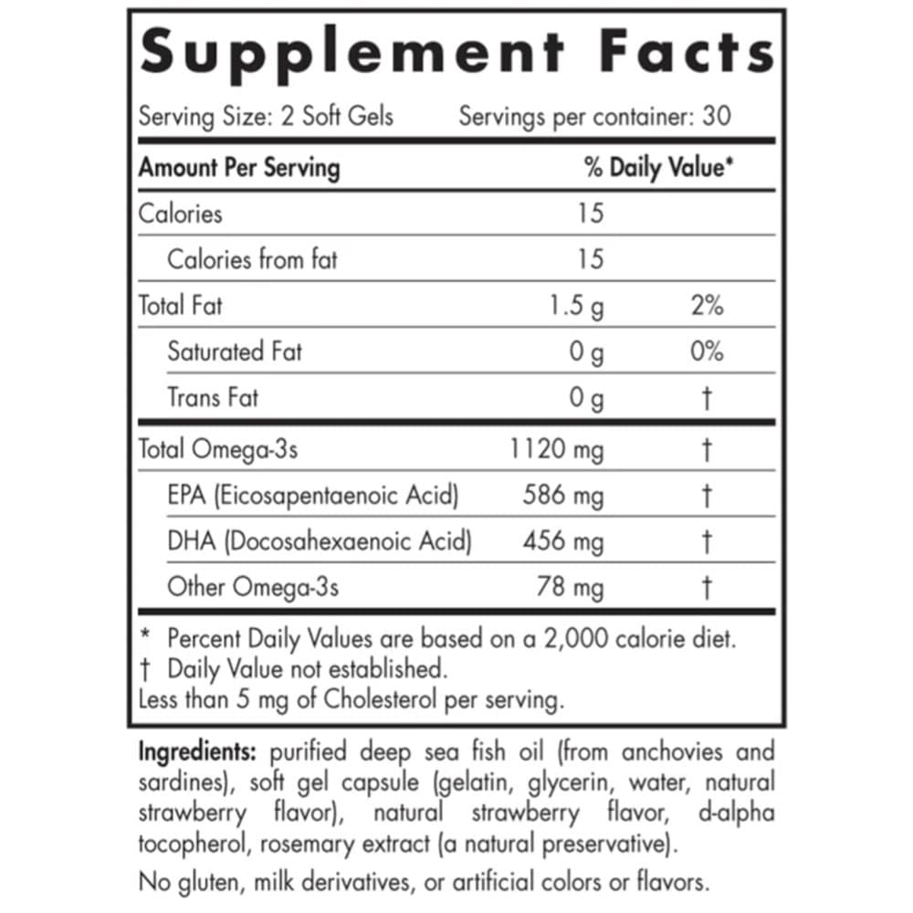 Viên uống dầu cá cho trẻ Nordic Naturals ProOmega 2000 Jr. vị dâu 60 Softgels - Ảnh 4