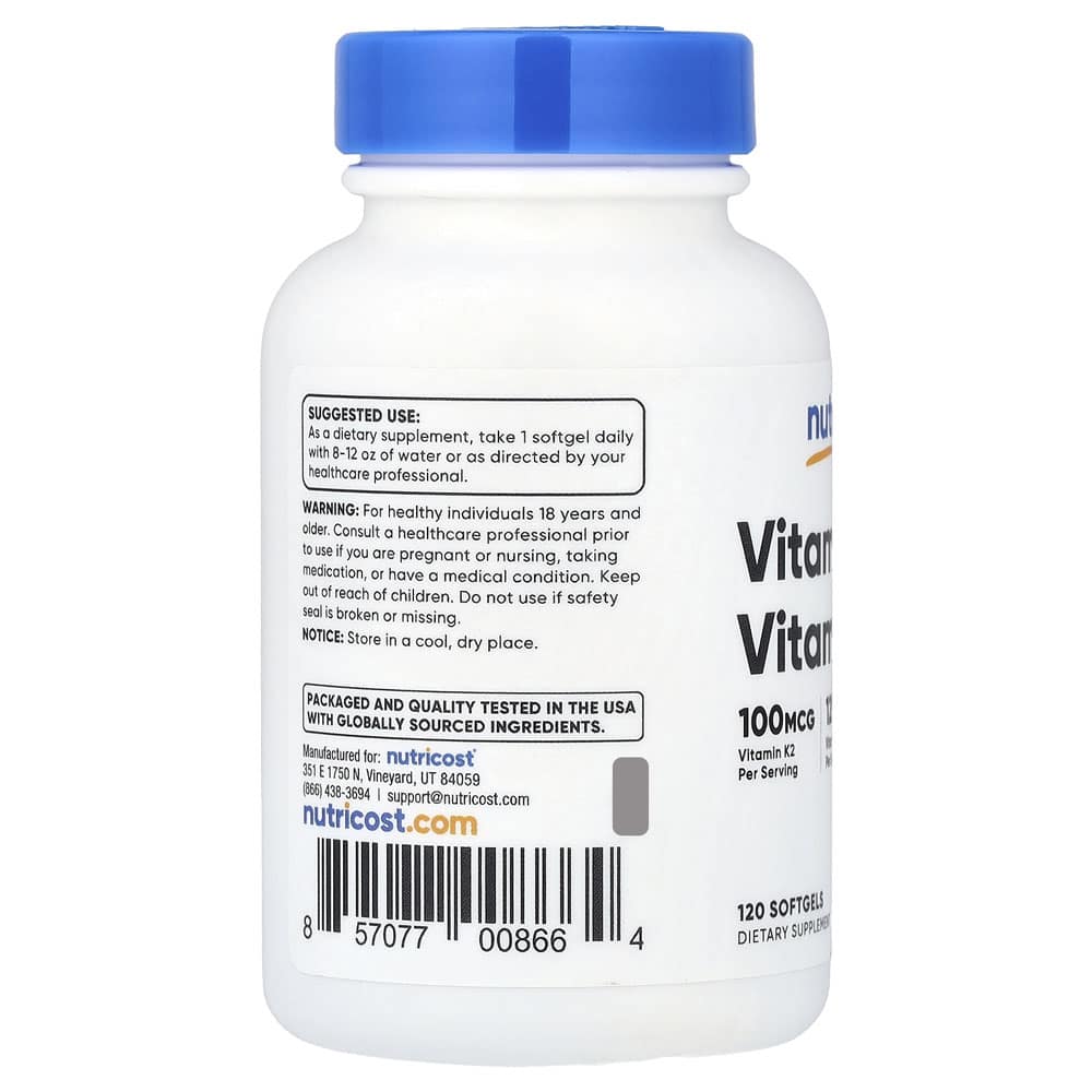 Viên uống Nutricost Vitamin K2 + Vitamin D3 120 viên - Ảnh 3