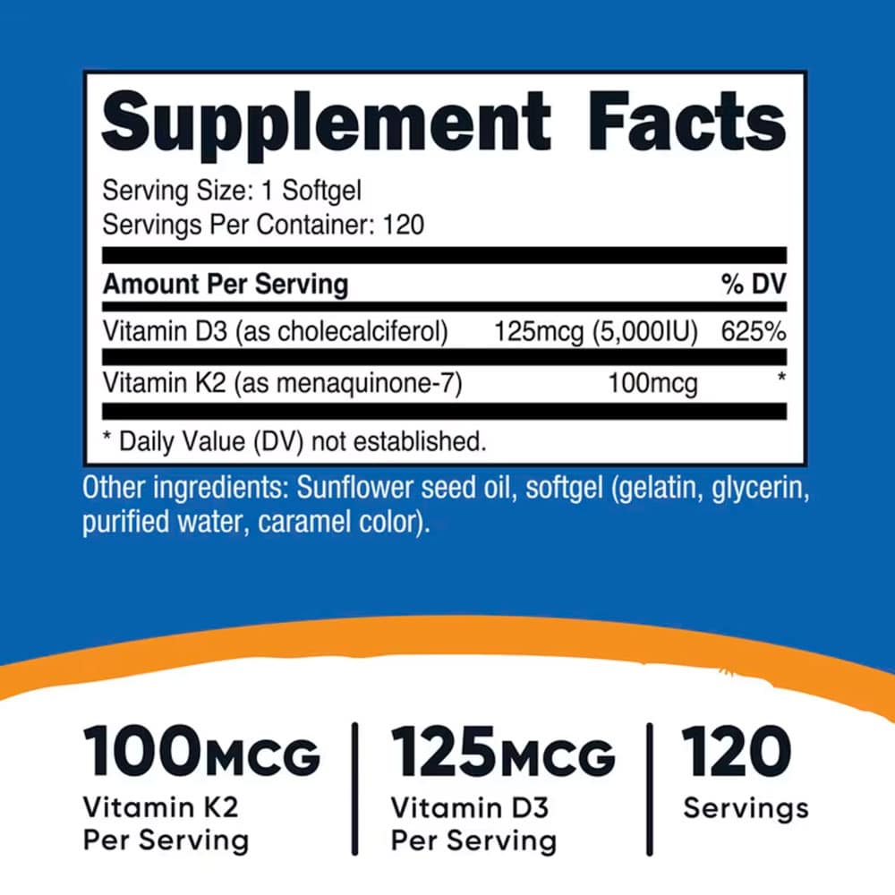 Viên uống Nutricost Vitamin K2 + Vitamin D3 120 viên - Ảnh 6