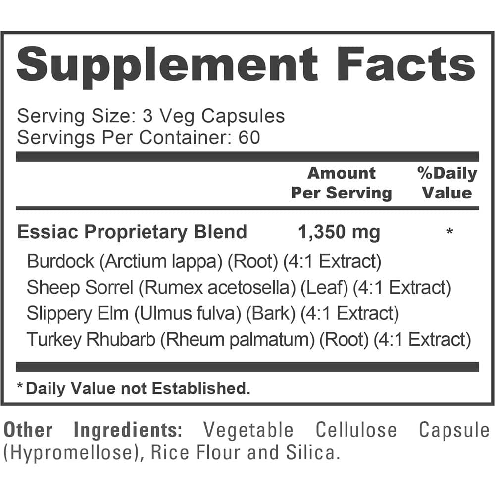 Viên uống trà thảo dược Essiac NusaPure Essiac Tea 1350mg 180 Capsules - Ảnh 4