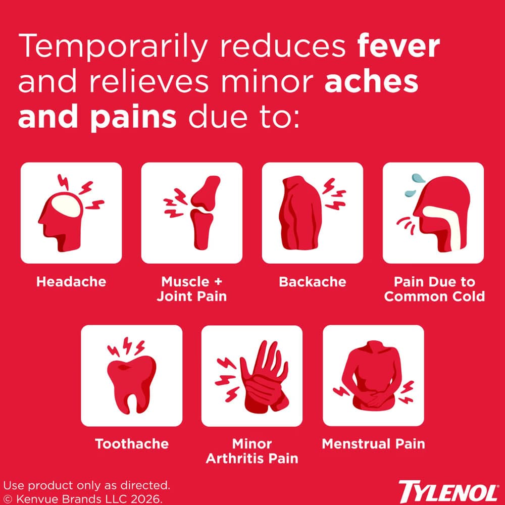 Viên uống Tylenol Acetaminophen Extra Strength 500mg 320 Caplets - Ảnh 4