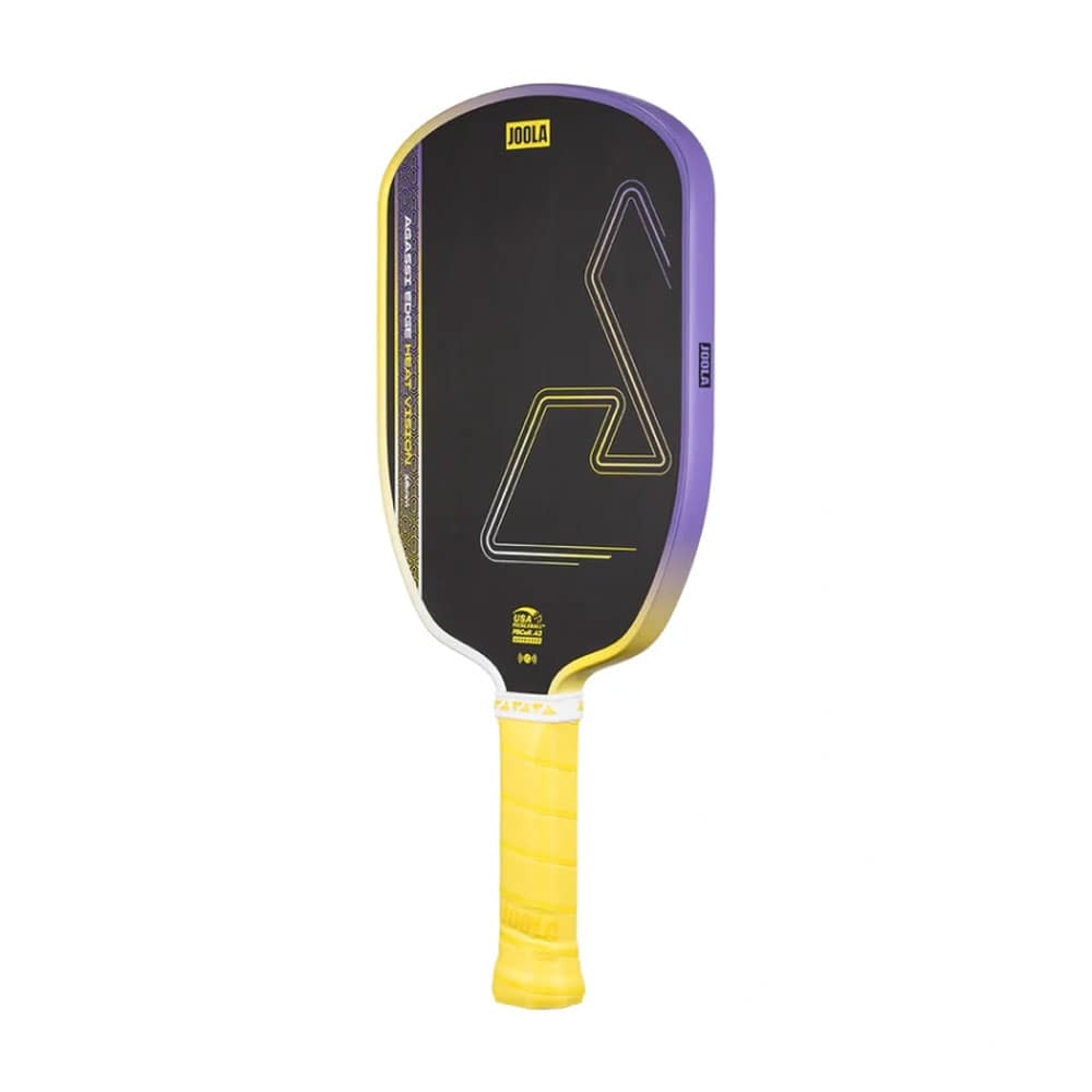 Vợt pickleball JOOLA Agassi Edge Heat Vision 16mm màu vàng tím - Ảnh 3