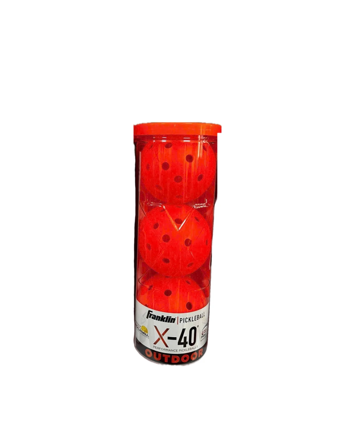 Bóng pickleball Franklin X-40 Outdoor set 3 quả màu đỏ cam