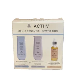 Bộ 3 chăm sóc tóc nam ACTIIV Men's Essential Power Trio (dầu gội, dầu xả Recover Thickening 215ml + serum 55ml)
