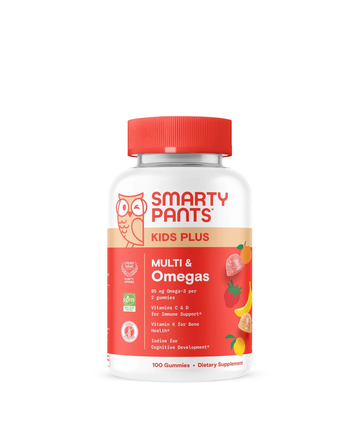 Kẹo dẻo vitamin tổng hợp và Omega SmartyPants Kids 100 viên