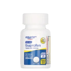 Viên uống giảm đau, hạ sốt không phẩm màu Equate Dye-Free Ibuprofen 200mg 100 Tablets