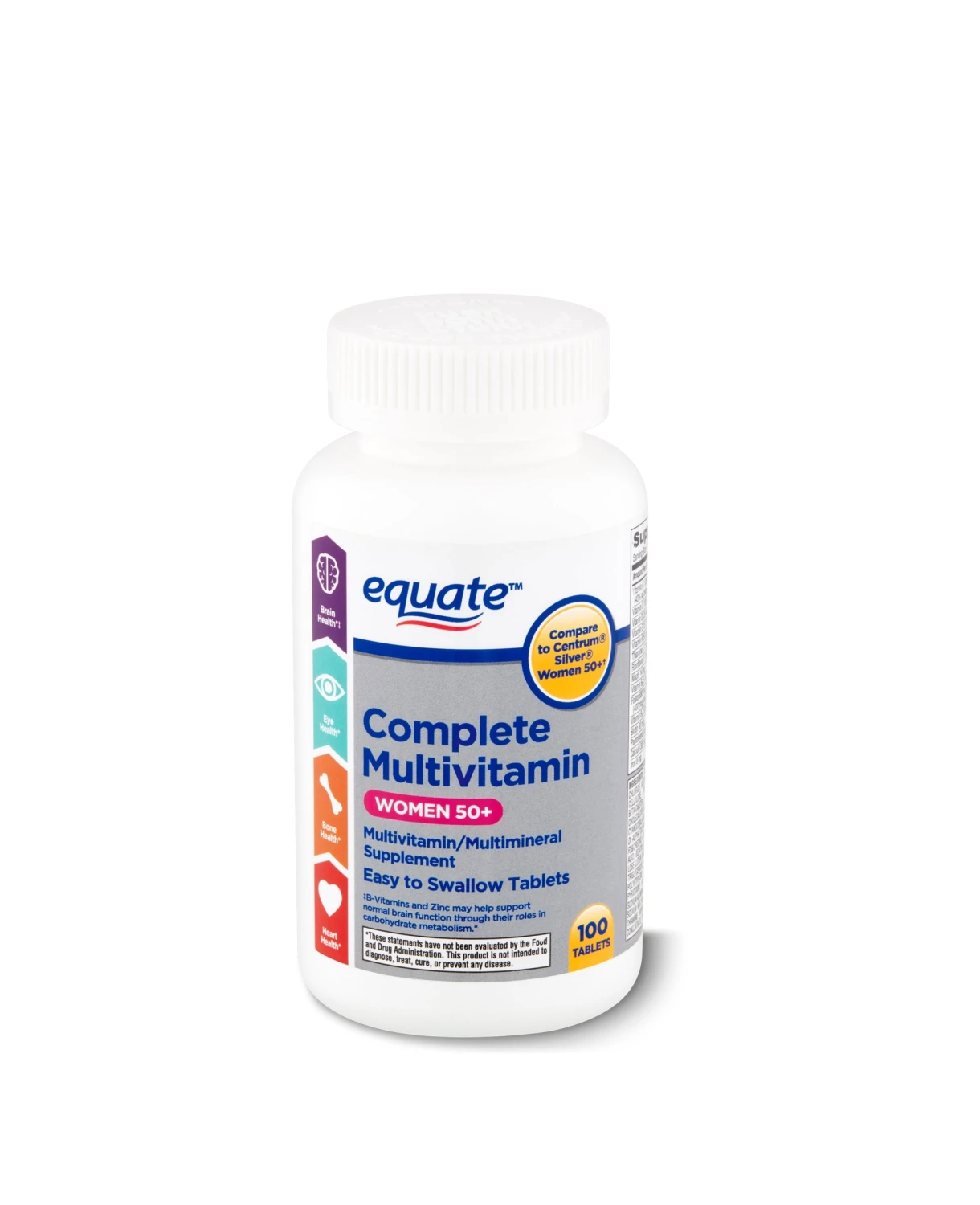 Vitamin dành cho phụ nữ trên 50 tuổi Equate Complete Multivitamin Women 50+ 100 Tablets