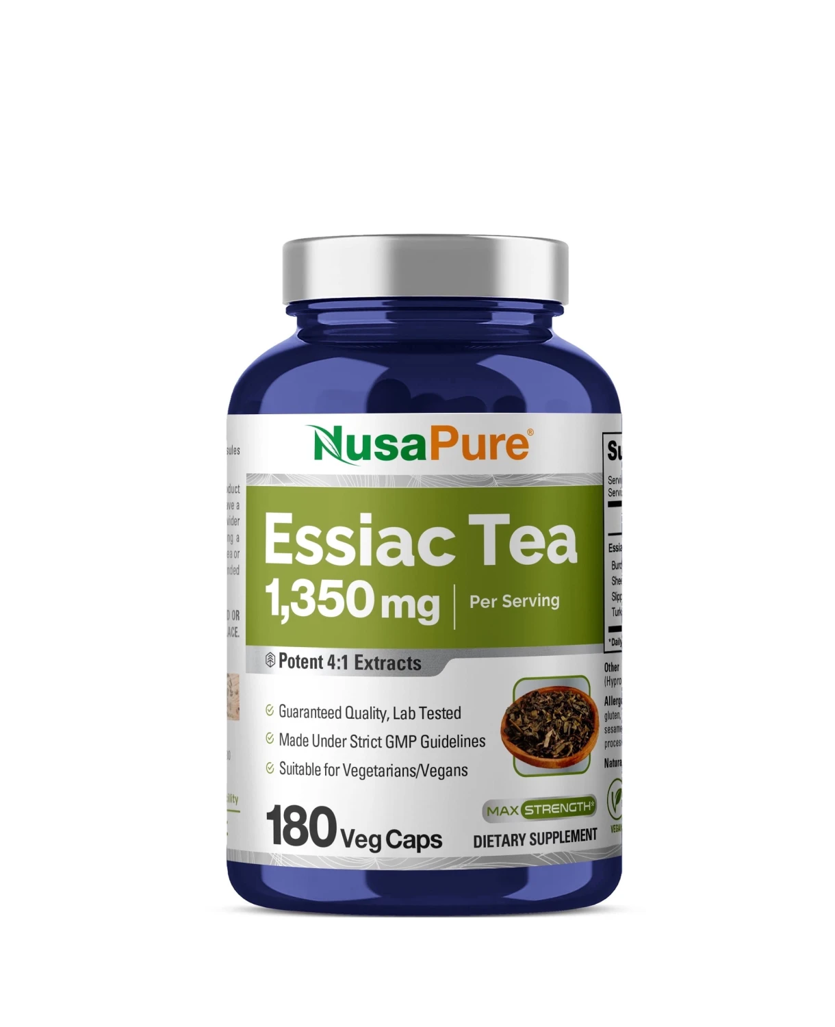 Viên uống trà thảo dược Essiac NusaPure Essiac Tea 1350mg 180 Capsules