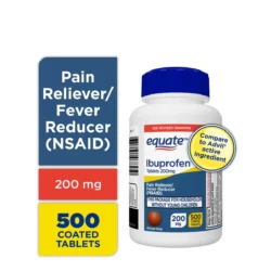Viên uống giảm đau, hạ sốt Equate Ibuprofen 200mg 500 Tablets